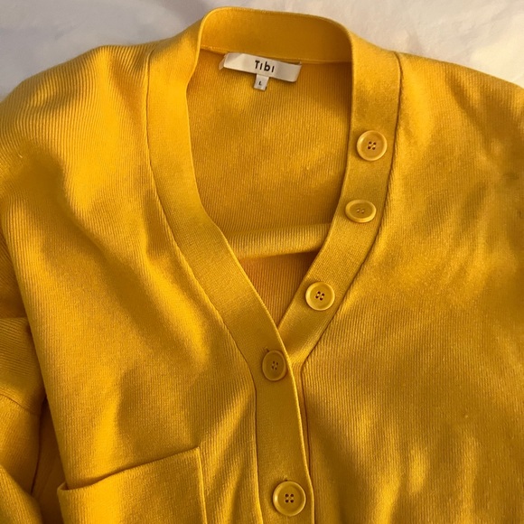 Tibi Sweaters - Tibi yellow button down cardigan